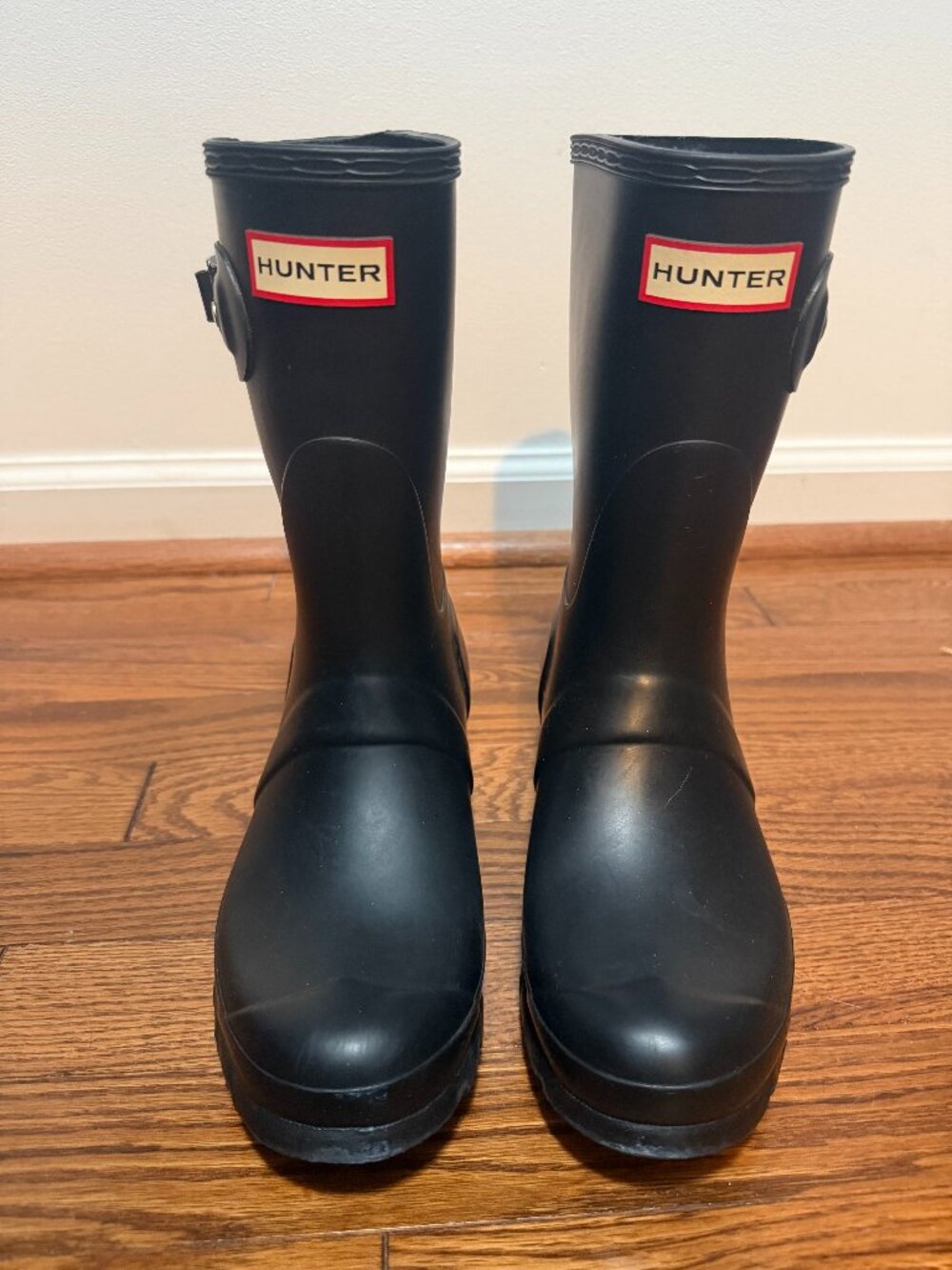 HUNTER Original Short Rain Boot Waterproof  Women Size 7 Black